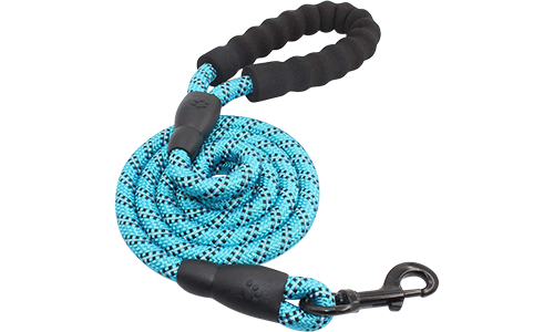 Laisse chien réfléchissante rouge, 1,5 cm x 1,5 m, corde durable et poignée rembourrée pour confort et sécurité.
