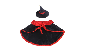 Costume de vampire pour chien, noir et rouge, durable, léger et réglable, adapté aux chiens et chats.