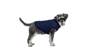 Manteau Coupe-Vent d'Hiver pour Chien Gilet d'hiver bleu marine coupe-vent pour chien, ajustement confortable, imperméable, pour chaleur et protection.