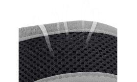 Zacht gevoerd verstelbaar hondenmuilkorf in grijs, lichtgewicht nylon, ultra-sterk riem voor veilige pasvorm.