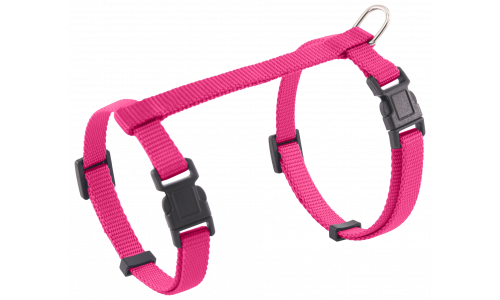 Kattentuigje Roze kattenharnas met verstelbare riemen en metalen D-ring voor riem, voor veilig en comfortabel gebruik.