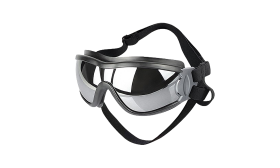 UV-beschermende honden zonnebril met verstelbare banden, winddicht, voor hoofd 36-56 cm, kaak 20-25 cm.