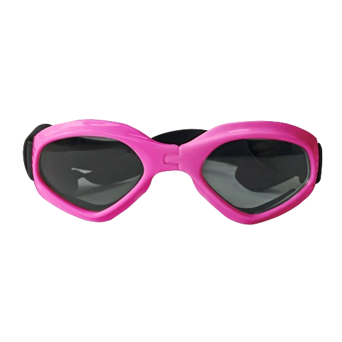 Stijlvolle Hondenzonnebril met UV-Bescherming Roze honden zonnebril met UV-bescherming, donkere lenzen voor oogveiligheid, stijlvolle look, voor buitenavonturen.