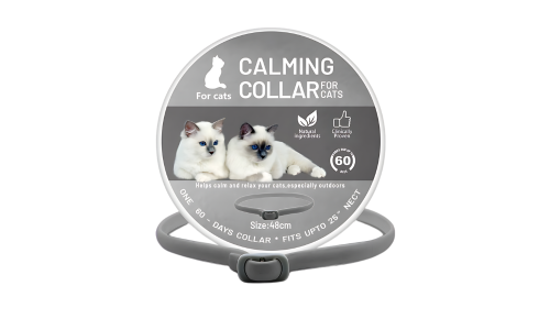 Collier apaisant pour chat, soulagement de l'anxiété, pour tour de cou jusqu'à 48 cm, ingrédients naturels.