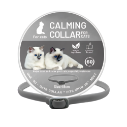 Collier apaisant pour chat, soulagement de l'anxiété, pour tour de cou jusqu'à 48 cm, ingrédients naturels.