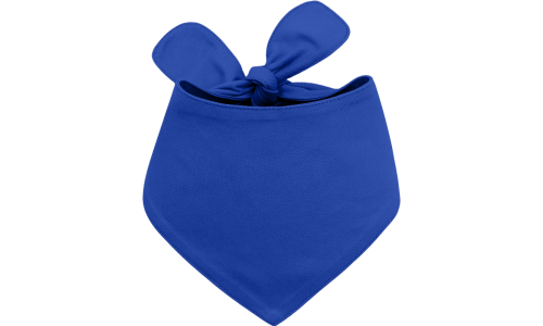 Bandana en coton bleu pour chien, facile à laver, léger et confortable pour les animaux.