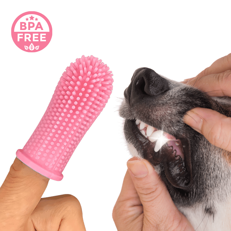 360º Siliconen Vingertandenborstel voor Honden