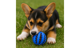 Jouet Distributeur de Friandises pour Chien – Balle à Mâcher en Caoutchouc pour le Jeu et l’Enrichissement