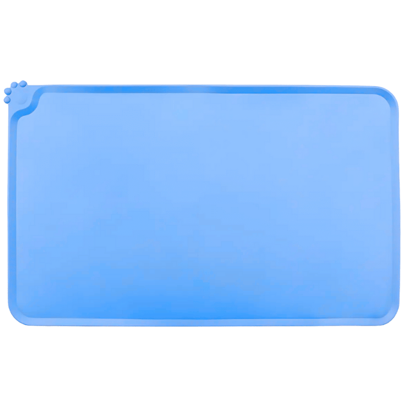 Tapis de Gamelle pour Chien en Silicone Imperméable – Tapis Antidébordement avec Bords Relevés