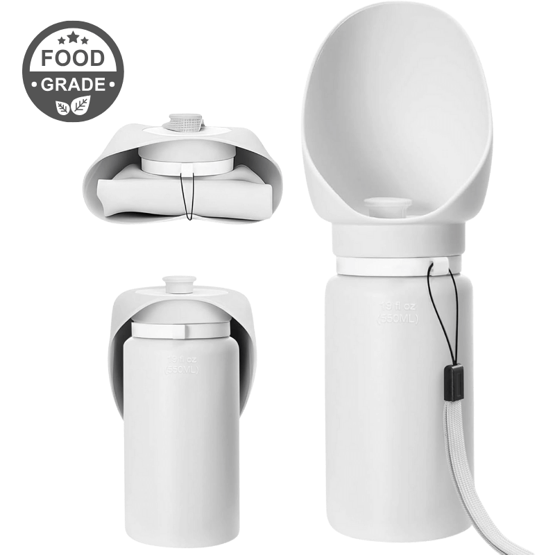 Gourde Pliable pour Chien 550 ml – Gamelle de Voyage en Silicone Alimentaire pour Animaux
