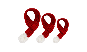Écharpe de Noël tricotée chaude pour chien – Accessoire festif pour animal de compagnie