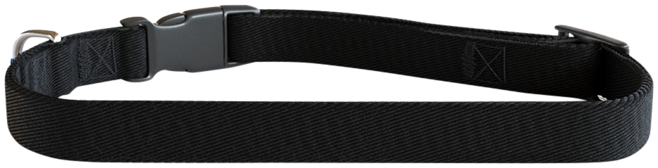 Collier pour Chien Brodé Collier chien brodé noir, 30-46 cm x 1,5 cm, nylon léger, personnalisable avec nom et détails du chien.