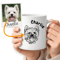 Mug chien personnalisé avec photo artistique – ajoutez le nom de votre toutou